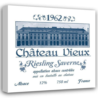 «Trinx Vess, June Erica», reproduction d'art sur toile tendue: Indigo Wine Labels VII
