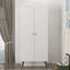 Orlinda 2 Door Solid + Manufactured Wood Wardrobe