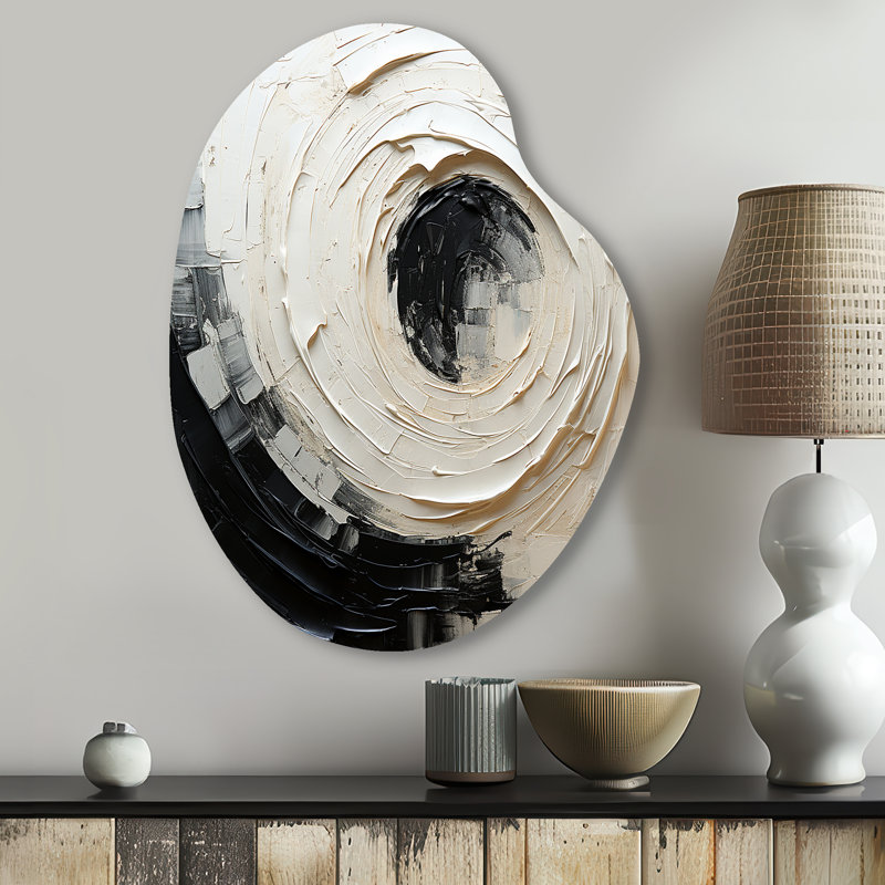 Sculpture murale minimaliste en forme de poire en spirale minimaliste, H 30 po x l 22 po