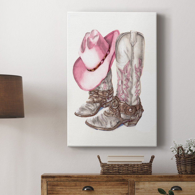 Ses bottes de cowboy - galerie Cavas sur mesure, H 18 po x l 12 po