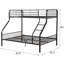 Lit superposé en métal Space avec structure de base robuste bronze industriel pour lit simple TG