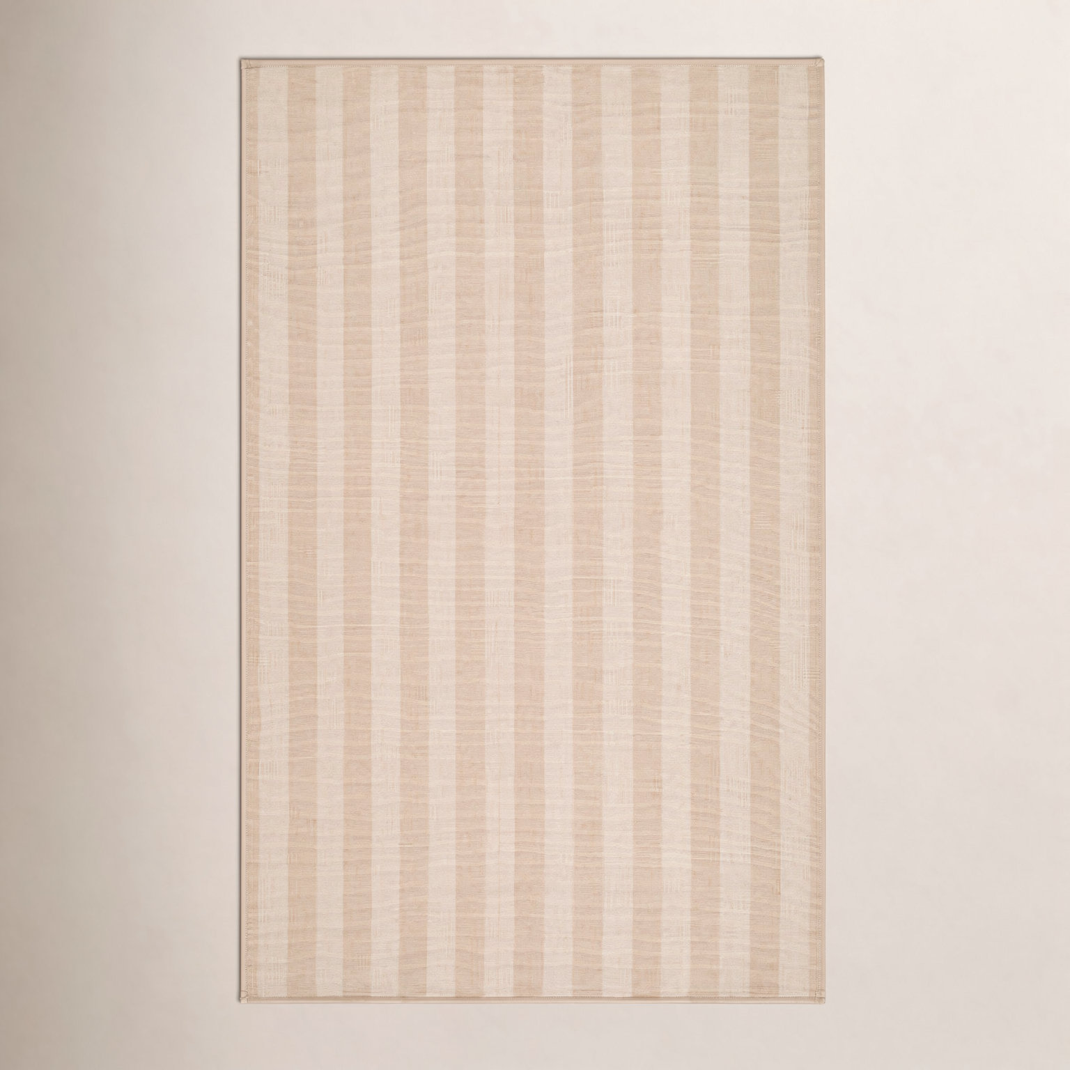 Jeanette Hand-Woven Striped Rug, Rectangle 5' x 8', Beige