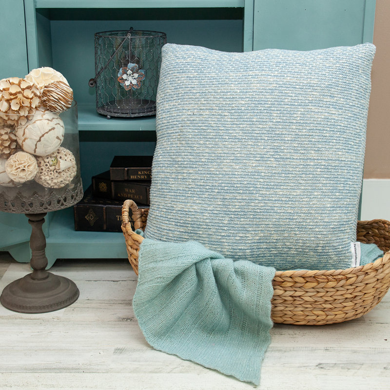 Coussin Tobi, Bleu pâle, Polyester/ Bourre en polyester