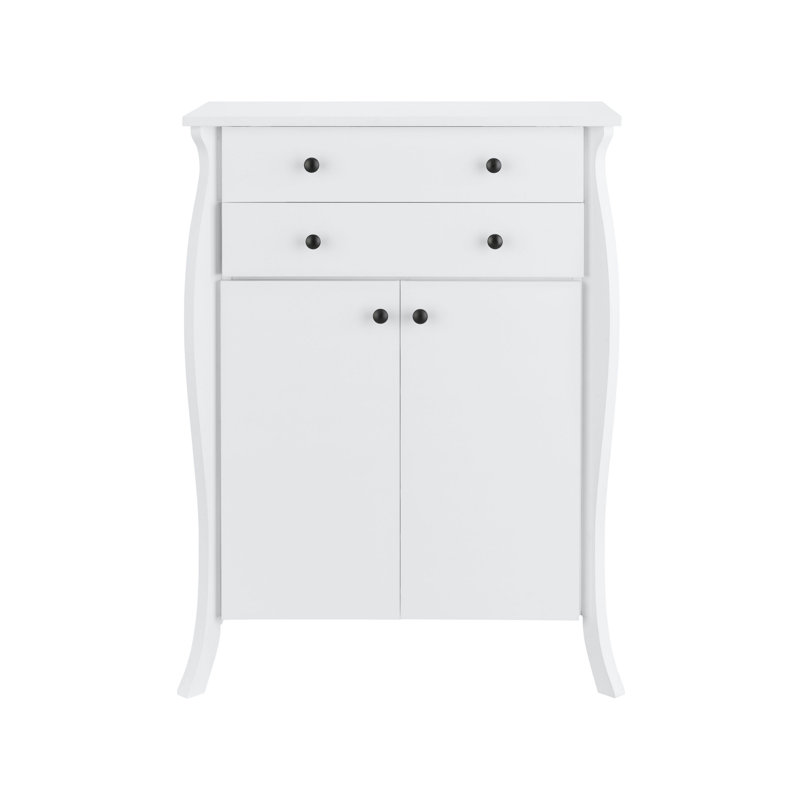 68 Cm Wide 2 Drawer Sideboard, White