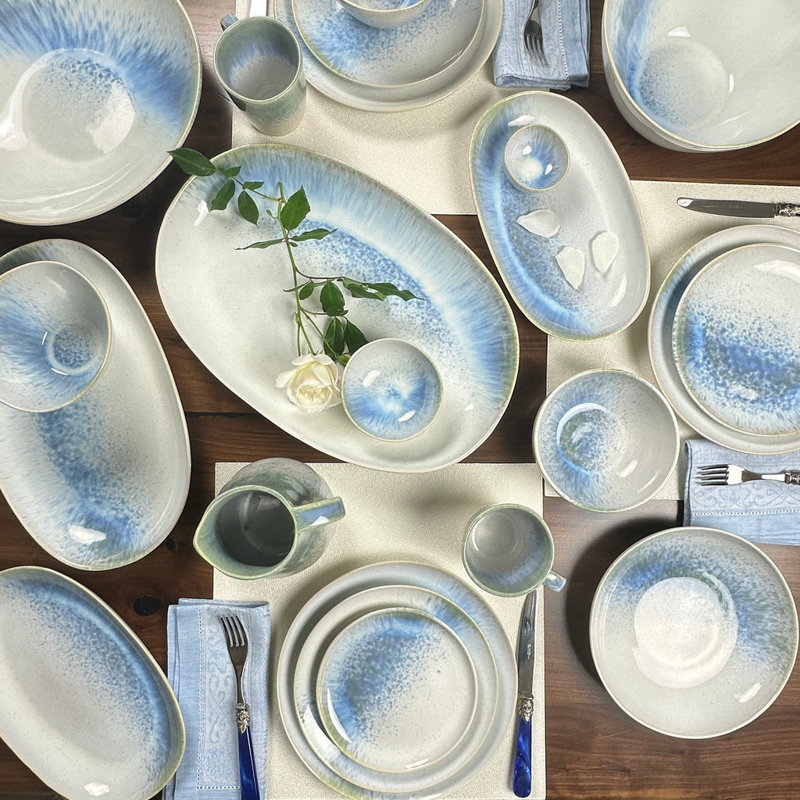 Rosalee Stoneware Platter, 11" W x 17" L