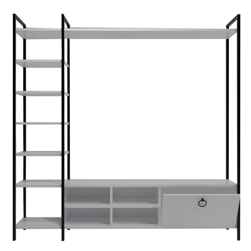 Daveisha Unfinished TV Stand for TVs up to 55", White
