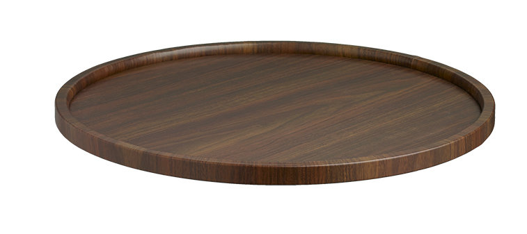 Hulme Round Vinyl Platter, Walnut
