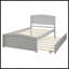 Lit plateforme simple avec lit gigogne-1308350829