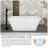 59" White Acrylic Freestanding Bathtub