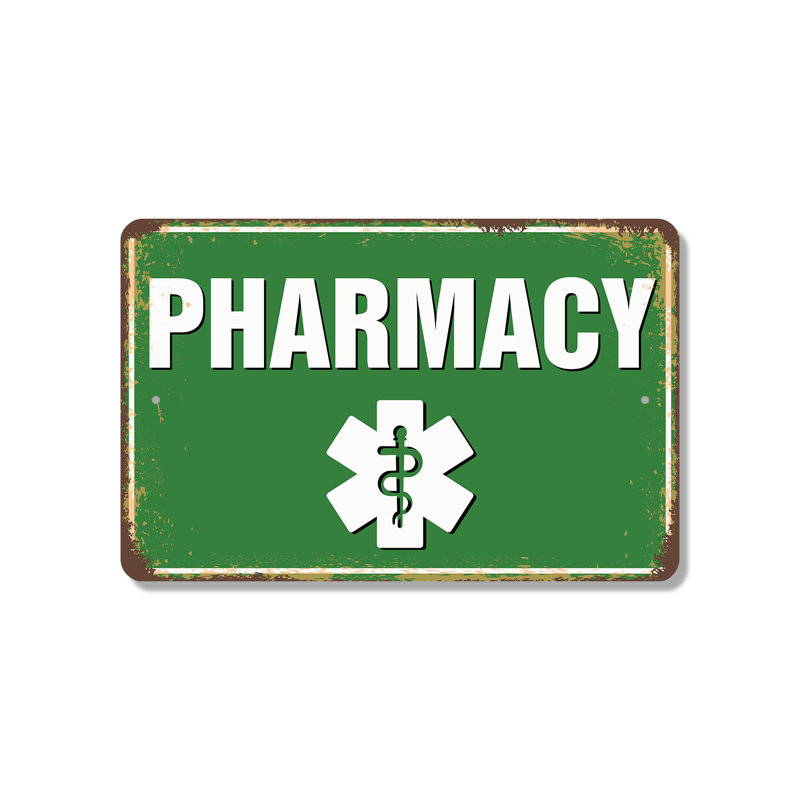 Panneau de pharmacie en plastique (paquet de 2) 8 po x 12 po