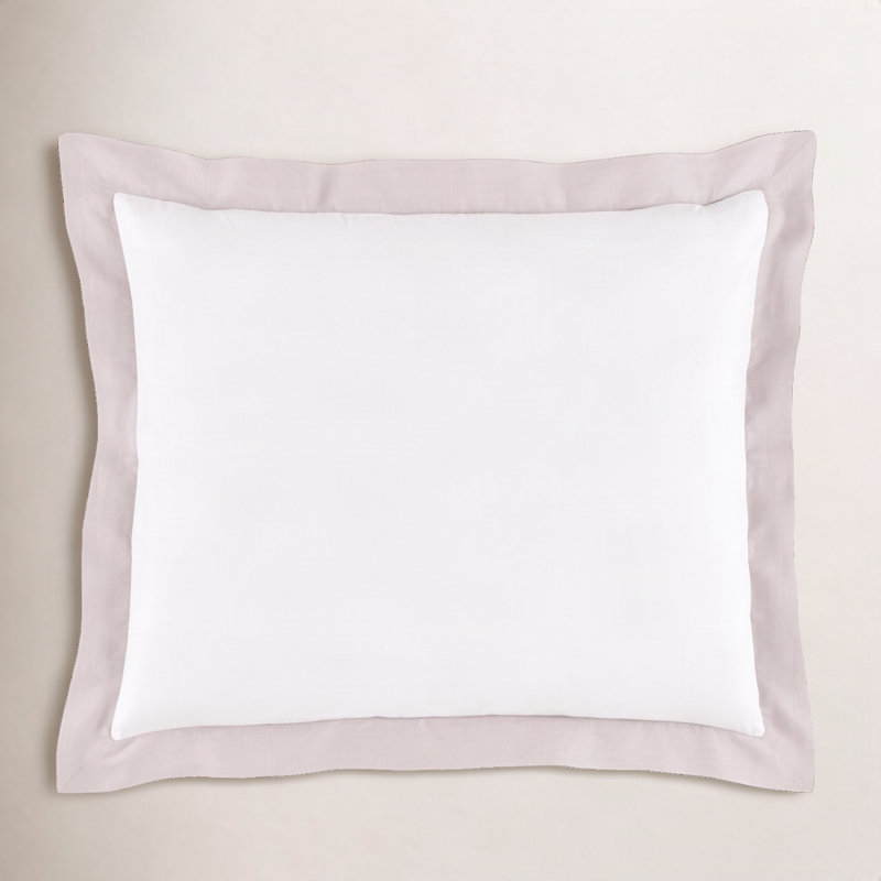 Mandalay Linen Cuff Sham, Blush, Euro
