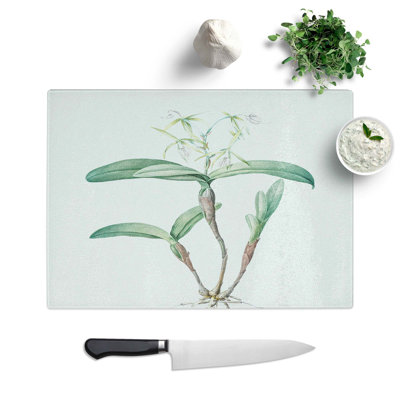 Tempered Glass Star Flowers by Pierre-Joseph Redoute Chopping Board
