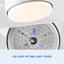 Éclairage de ventilateur de plafond à DEL intégré 44 po avec pales ABS-1958020307-1958020309
