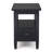 Warm Shaker 14 Inch Solid Wood Transitional-Style Narrow End Table In Black (Set Of 2)-569233800
