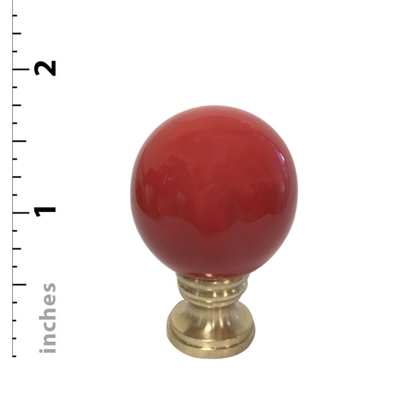 Faîteau de lampe sphérique en céramique, Rouge