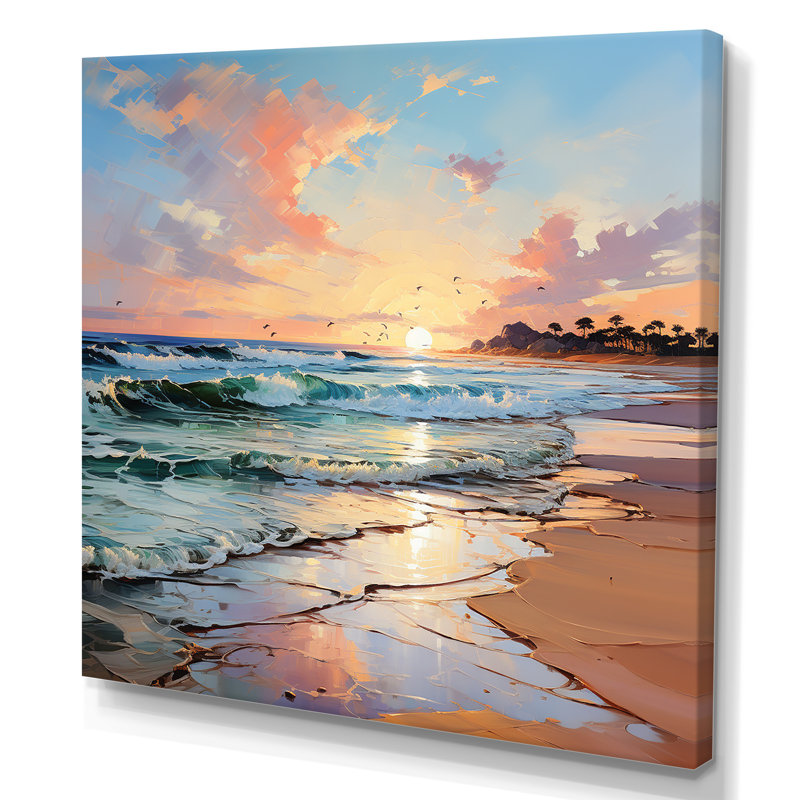 Coastal Harmony Panorama, H 24 po x l 24 po x P 1 po, Toile tendue