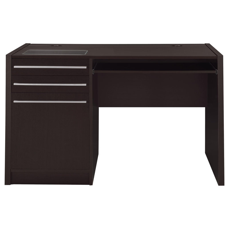 Bureau d'ordinateur avec 2 tiroirs de rangement Cappuccino | Idée de cadeau