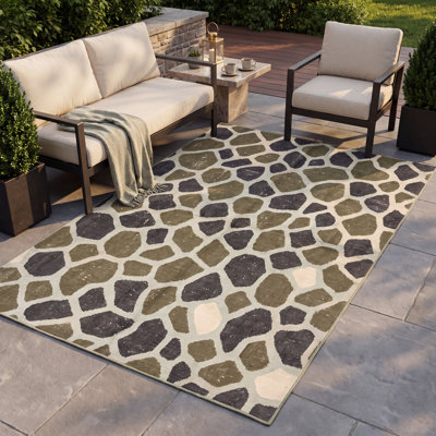 Cotton Washable Animal Print Indoor / Outdoor Rug
