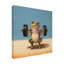 Wrapped Canvas Wall Art - Lucia Heffernan 'Gym Frog Back Squat' Wall Art for Living Room, Bedroom, or Office Décor  - 14x14