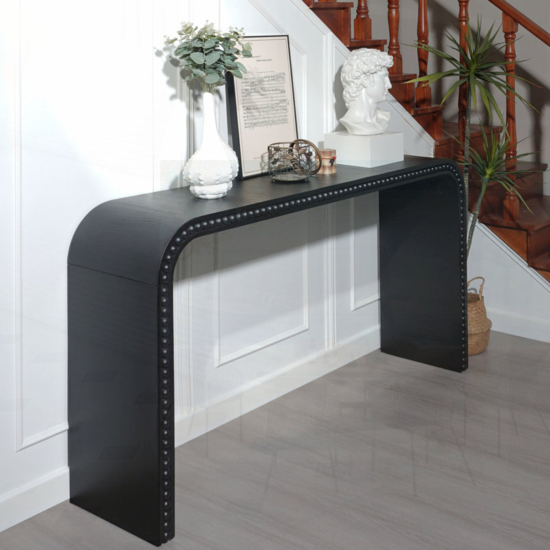 Console Elegant Wood, Noir