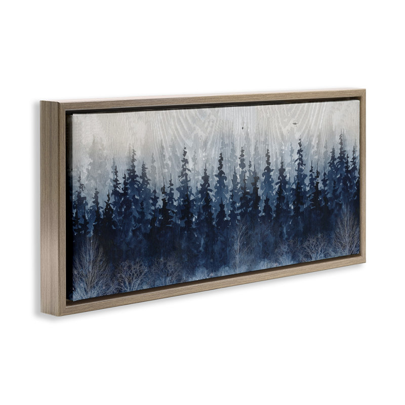 Arbre rustique bleu forêt, Cadre flottant orme Montalcino, H 14 po x l 31 po