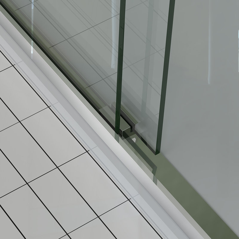 56-60"x70" Aluminum Frame Double Sliding Shower Door,Bypass Bathroom Sliding Door with Premium 5/16" (8mm) Clear Tempered Glass, Chrome Hardware Sliding Glass Shower Enclosure,Chrome Finished