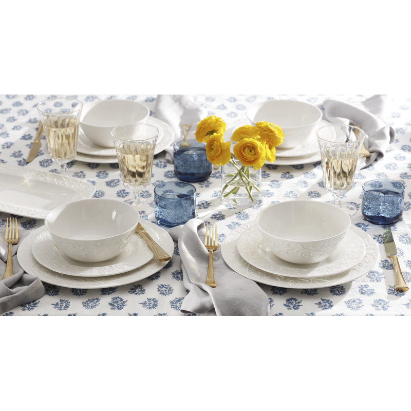 Lenox Opal Innocence Carved 16-Piece Dinnerware Set