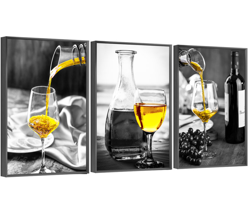 Contrast - ensemble de 3 reproductions sur toile, H 24,3 po x l 48,3 po x P 1,65 po
