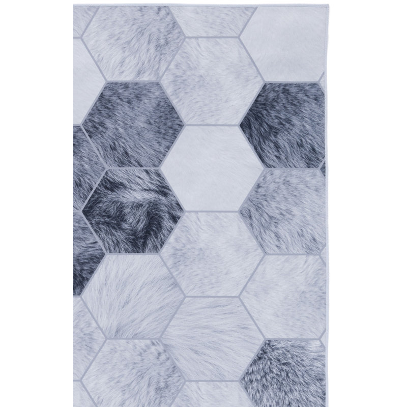 Brehea Performance Machine Washable Geometric Rug, Runner 2'6" x 8'