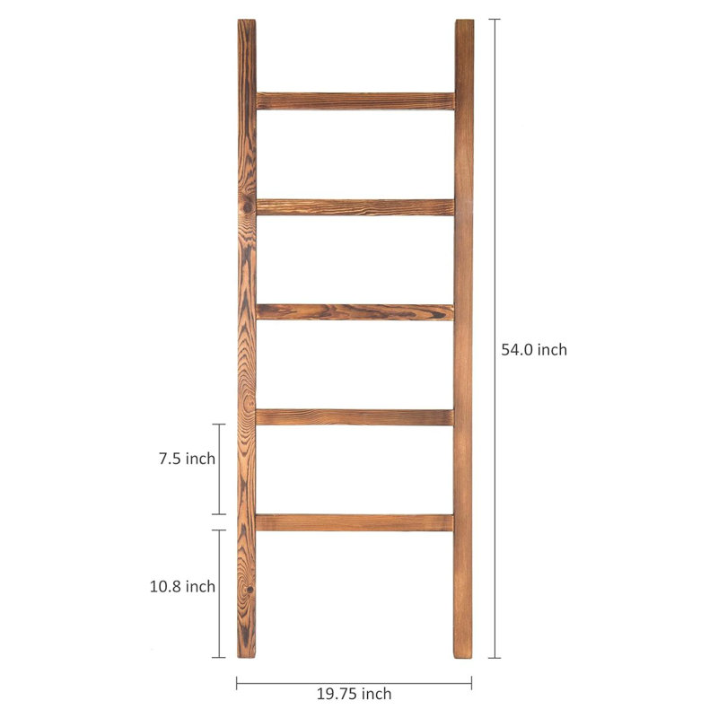 Wood 4.5 ft Blanket Ladder