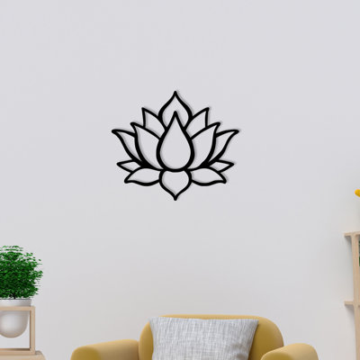 Élégant accessoire mural décoratif en métal, noir, 19,7 po x 16,9 po | 100% métal, épaisseur: 0,05 pouce | Parfait pour la décoration intérieure et les espaces de bureau, le design durable ajoute une touche moderne à n'importe quelle pièce