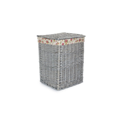 Wicker Laundry Basket with Lining