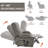 Electric Power Lift Chenille Recliner With Heat And Massage-324953952