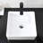 SOUEEUM 15'' White Ceramic Square Bathroom Sink