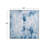 Lake Time Abstract Canvas Wall Art in Blue & White with Sleek Silver Frame