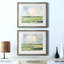 «Pastel Horizon I», reproduction encadrée de qualité supérieure, prête à être accrochée