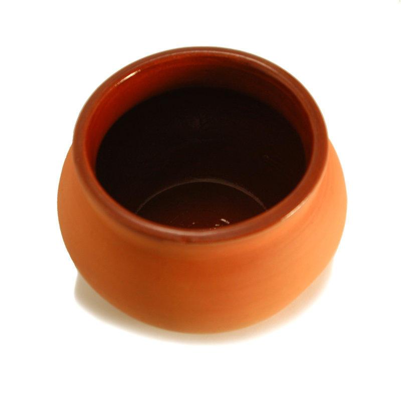 Ancient Cookware Indian Clay Individual Biryani Serving Bowl, Small
