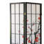 Paravent noir japonais à 4 panneaux, fleur de prunier-31297865