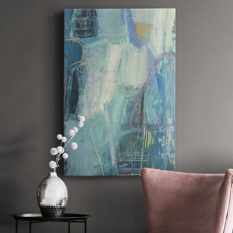 Saudar I - peinture sur toile tendue, H 12 po x l 8 po x P 1,5 po