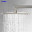 Topcraft 8" Square High Pressure Rain Shower Head, Wall / Ceiling Mount Rainfall Shower Head