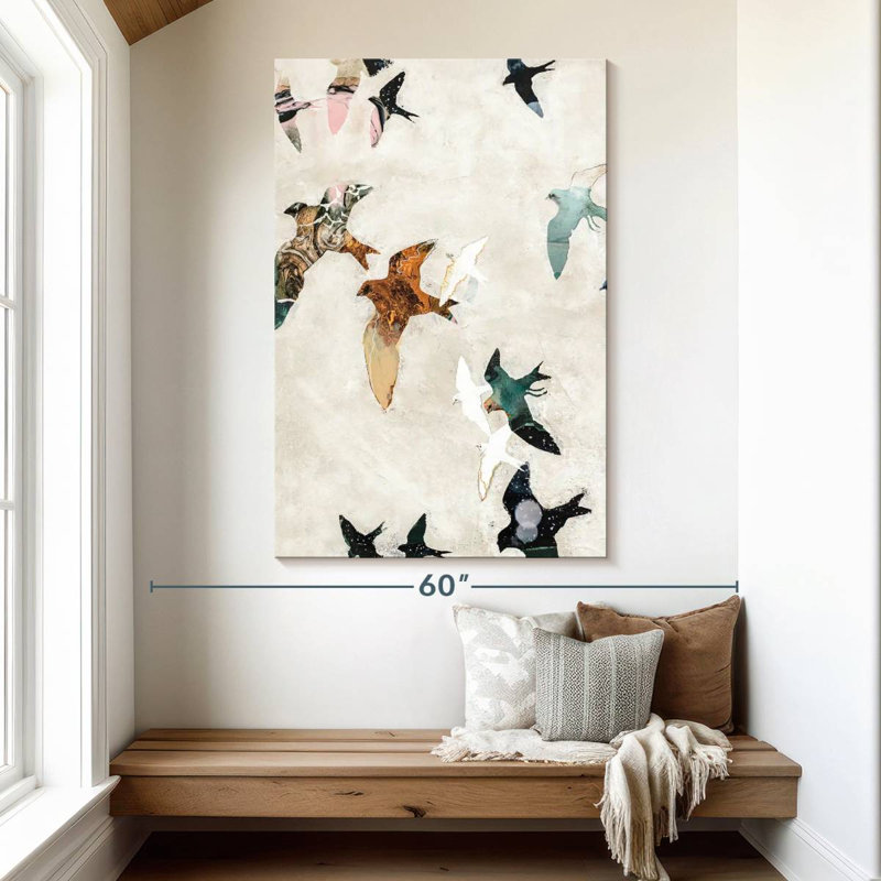 Brampt Abstract Birds I, 51" H x 34" W