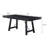 Koester Black Rectangular Trestle Dining Table