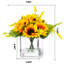 Faux Silk Sunflowers Arrangement in Vase