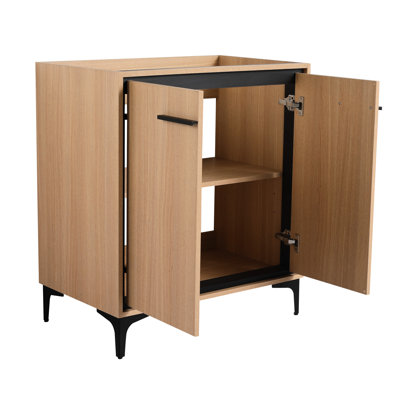 Armoire de meuble-lavabo 30 po, portes de rangement, bois d'ingénierie, base américaine 30 po sans lavabo, double porte faite de décoration