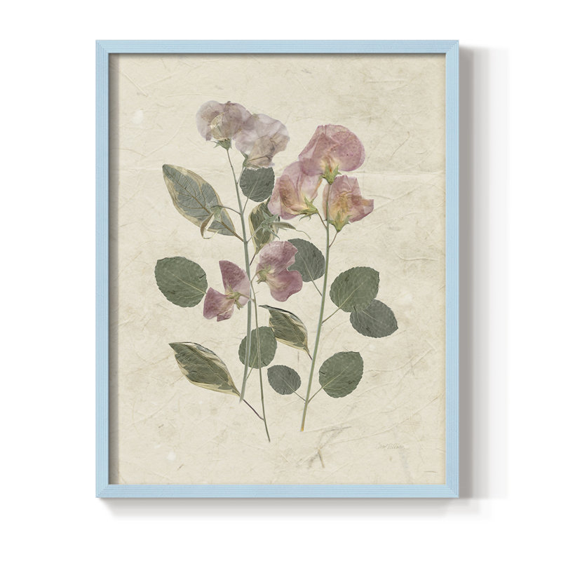 Pressed Arrangement II, reproduction encadrée - bois massif, H 21 po x l 17 po, Bleu