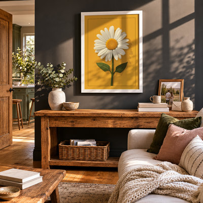 Golden Daisy Botanical - Framed Print