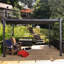  13 Ft. W x 10 Ft. D  Aluminum Pergola with Canopy,Grey-49858535
