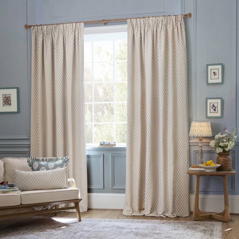 Hutton Room Darkening Curtain Panel Pair, Grey, 89.76cm Width x 137cm Drop