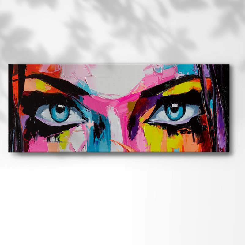 Pop Color Eyes II sur impression sur toile, H 24 po x l 60 po x P 1,5 po