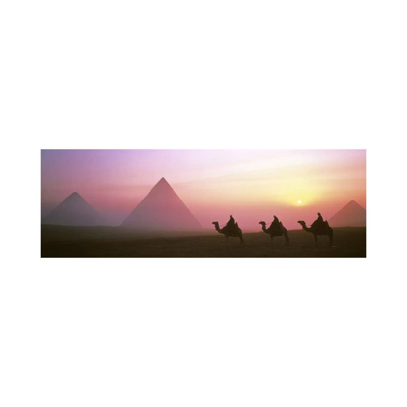 Giza Pyramids Egypt - Wrapped Canvas Panoramic Print, 182.88 cm H x 60.96 cm W